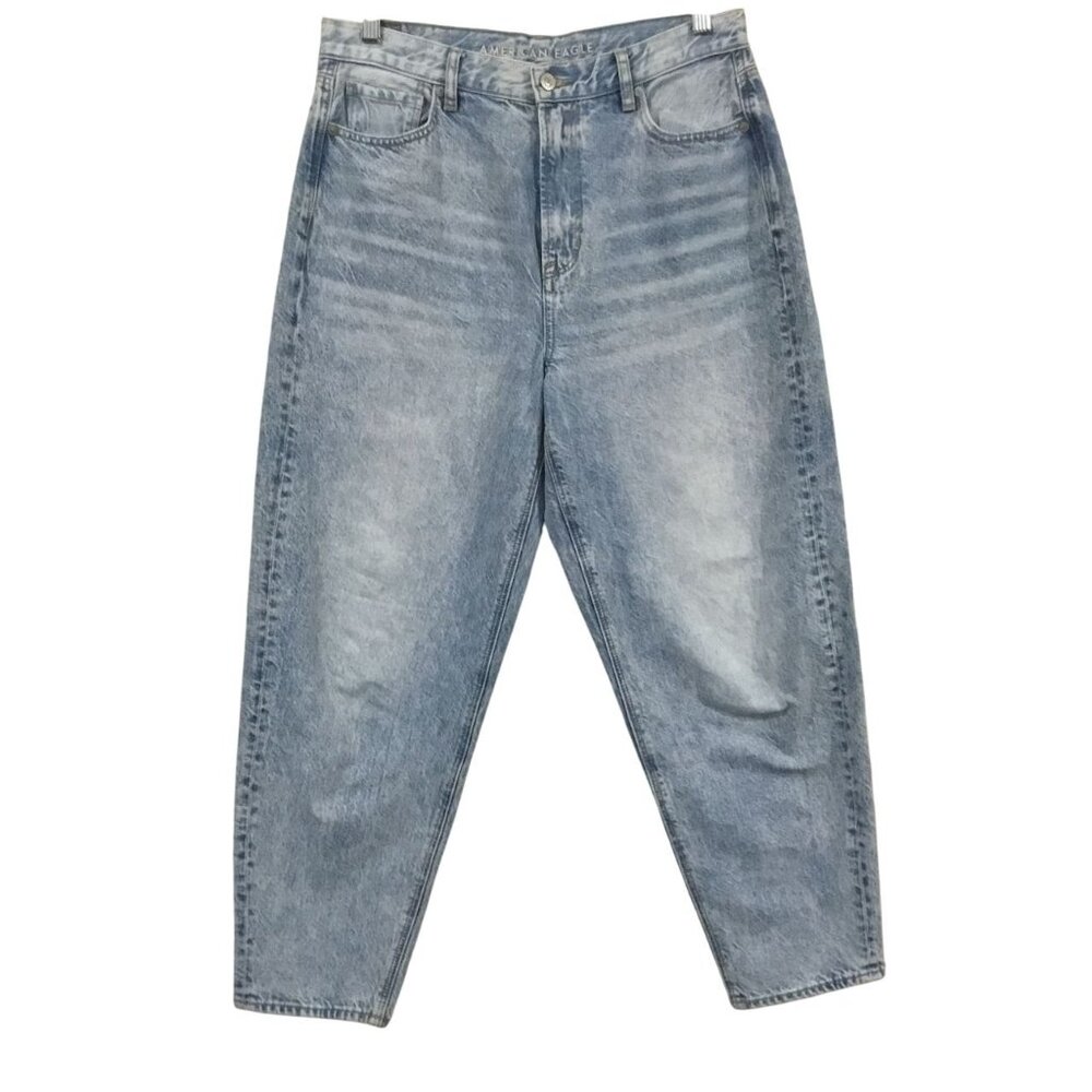 American Eagle Cotton  Relaxed Mom Cut High Waist Baggy Relaxed Jeans Women 10